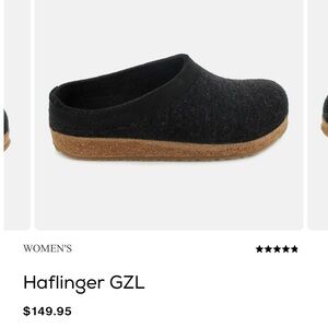 Haflinger GZL Women's Black Wool Clogs